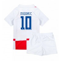 Kroatien Luka Modric #10 Replika babykläder Hemmaställ Barn EM 2024 Kortärmad (+ korta byxor)